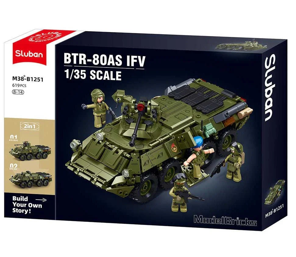 Sluban | BTR80AS 2 in 1 Infantry Fighting Vehicle 619pcs