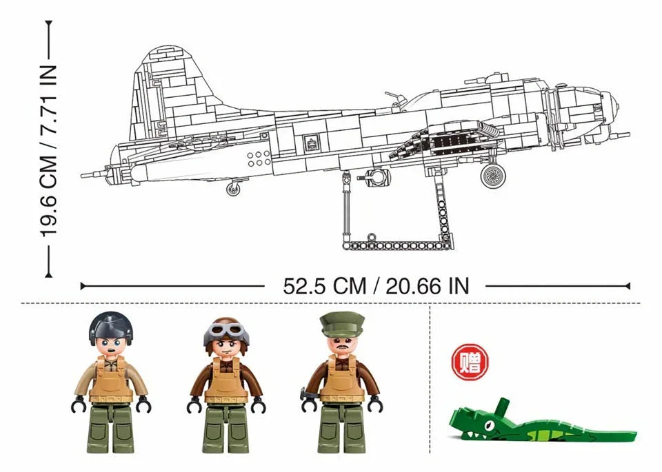 Sluban | B17-GS Bomber Flying Fortress Scale 1:44 1270pcs