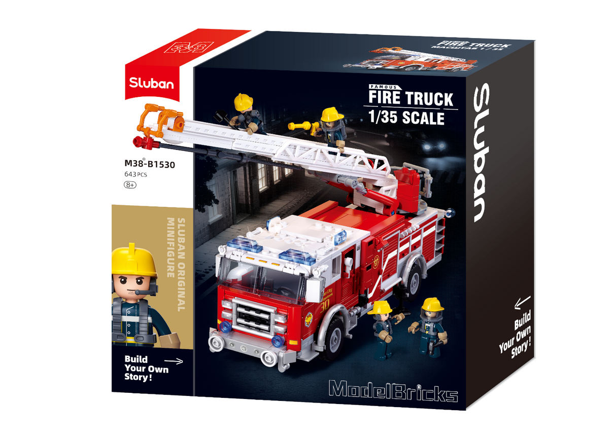 Sluban Fire Truck 643 piece building set completed model