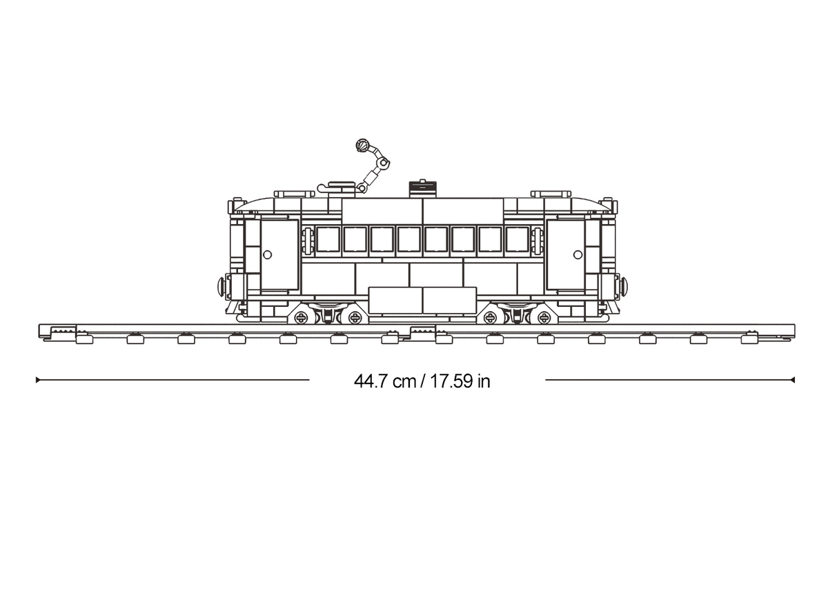 Sluban Melbourne tram 1:35 scale model front view