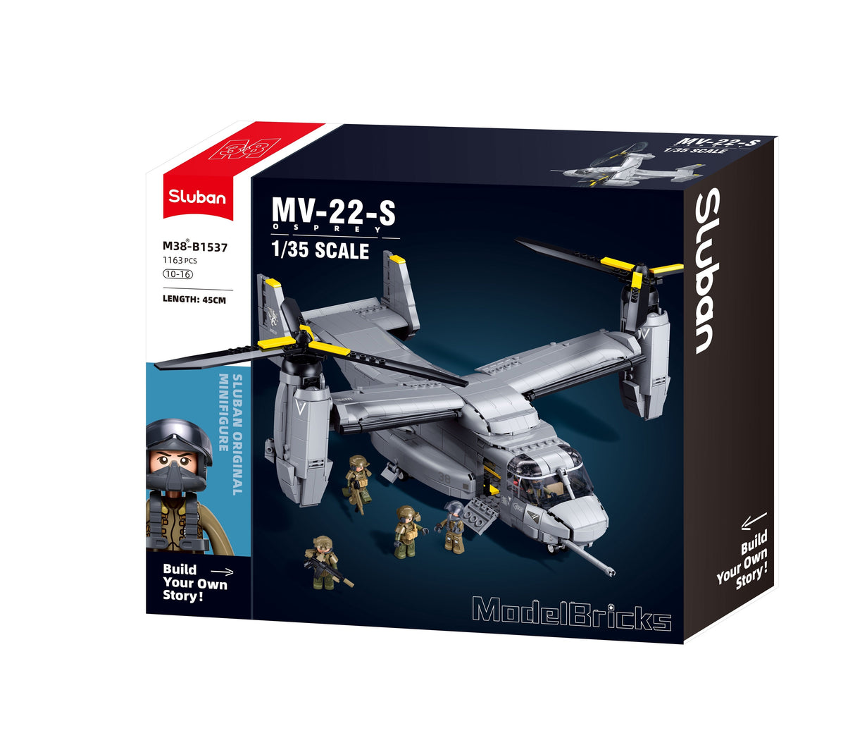 Sluban - MV-22 Osprey Scale 1:44 1142 Pcs