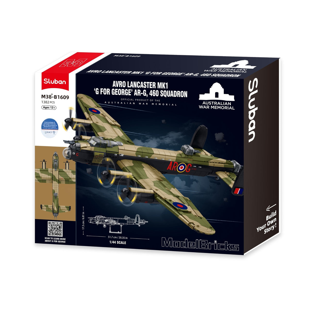 Sluban | G for George | Avro Lancaster MK1 1382 Pieces