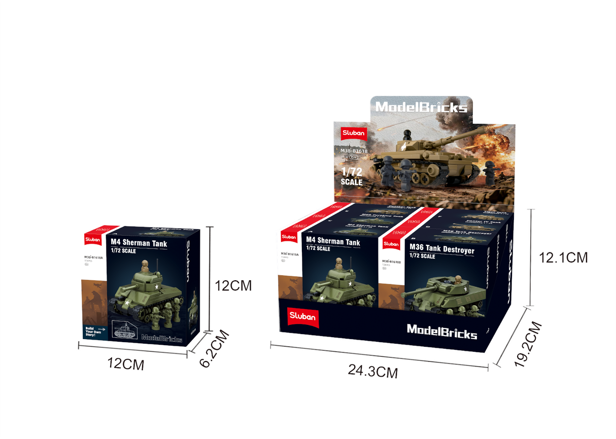 Sluban | WW2 Tanks 1:72 (Assorted)