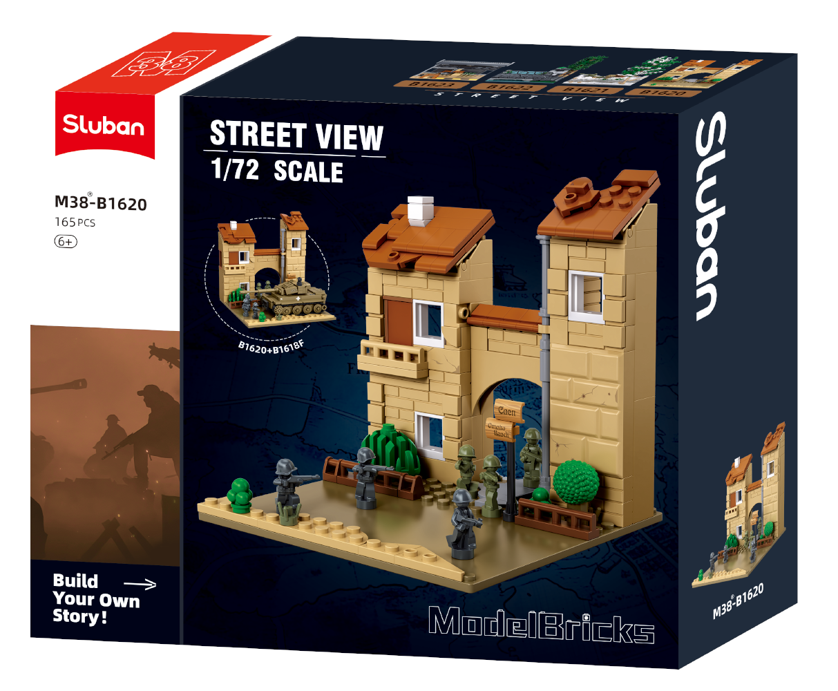 Sluban | WW2 Scene Caen Suburbs 165 Pcs
