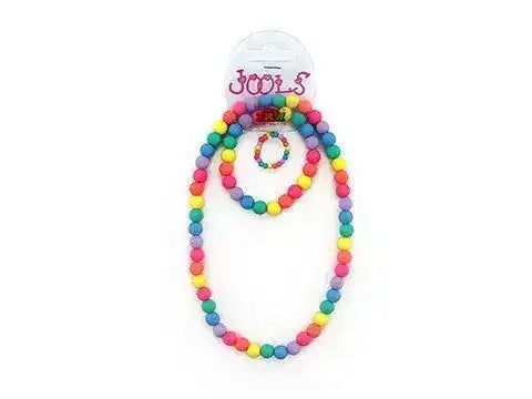 Bangle, Necklace and Ring Set - Rainbow Matte