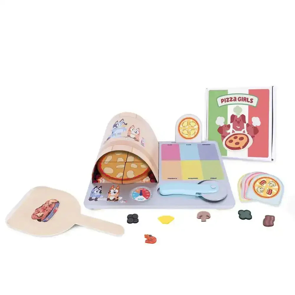 Bluey Wooden Pizza Girls Set - Toybox Tales