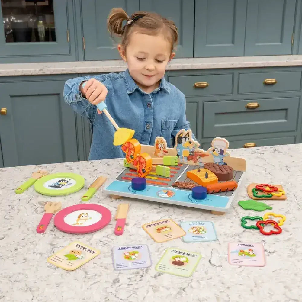 Bluey Wooden Tabletop BBQ Set - Toybox Tales
