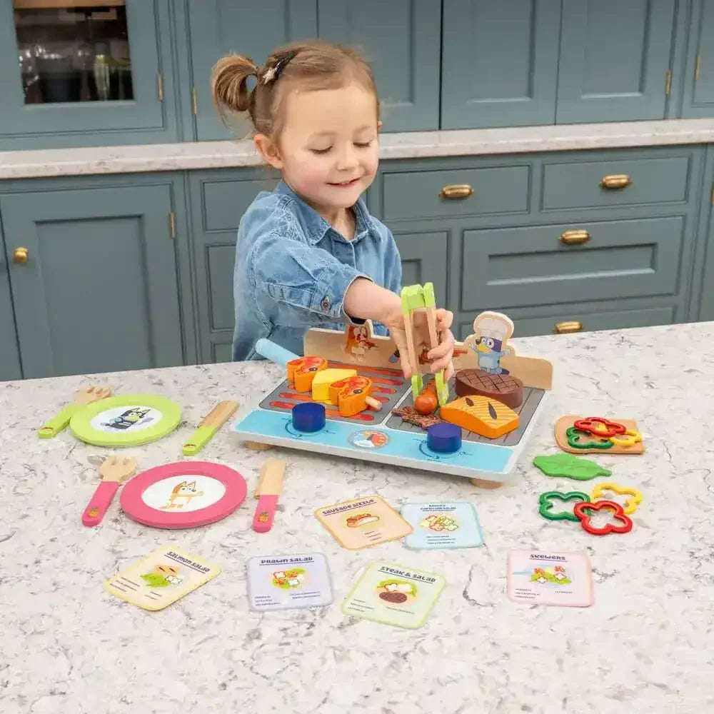 Bluey Wooden Tabletop BBQ Set - Toybox Tales