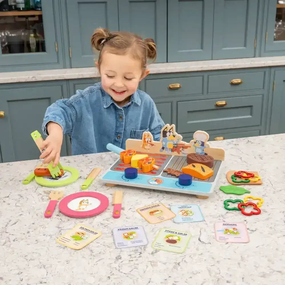 Bluey Wooden Tabletop BBQ Set - Toybox Tales