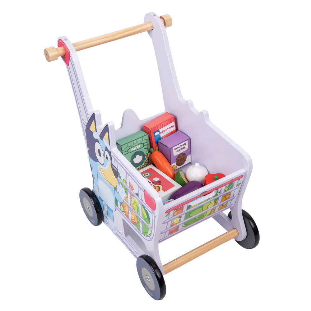 Bluey Wooden Shopping Trolley