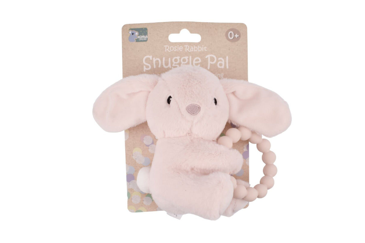 Snuggle Pal Animal With Silicone Teething Ring