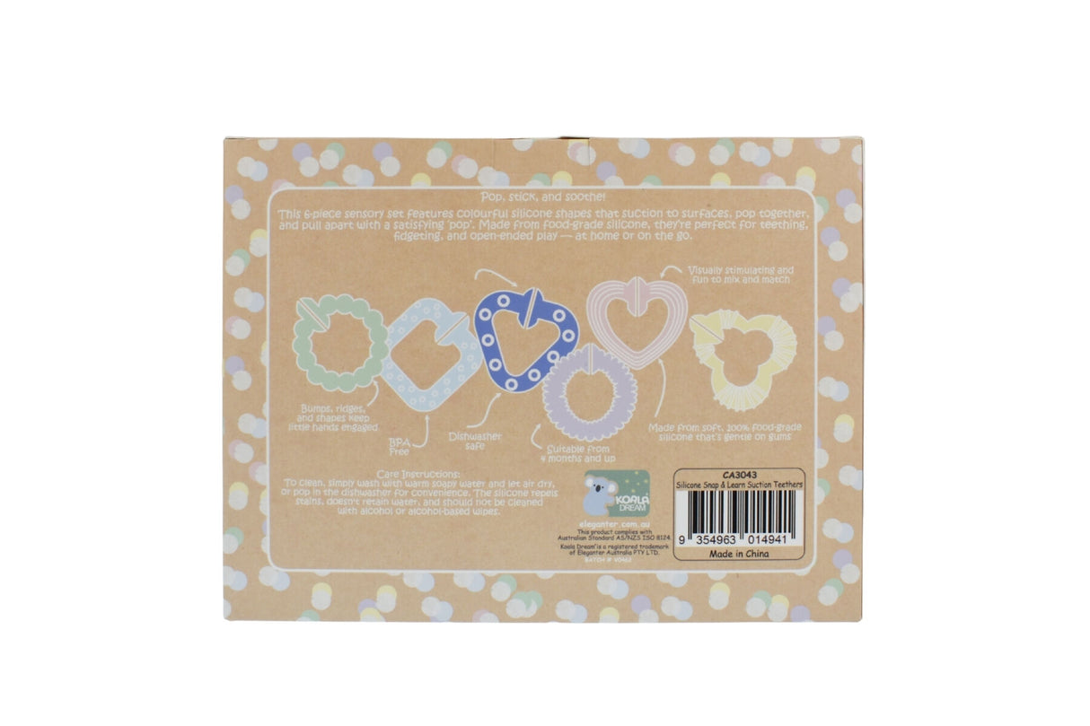 Silicone Snap & Learn Sensory Teethers