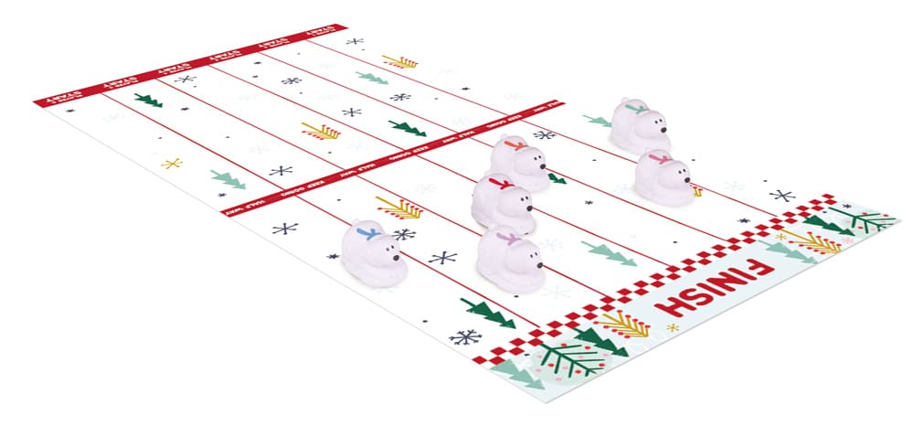 Christmas Crackers | Polar Racing Game | Pack of 6