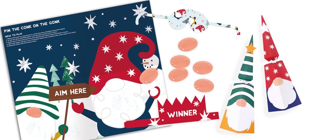 Christmas Crackers | Pin the Conk on the Gonk | Pack of 6