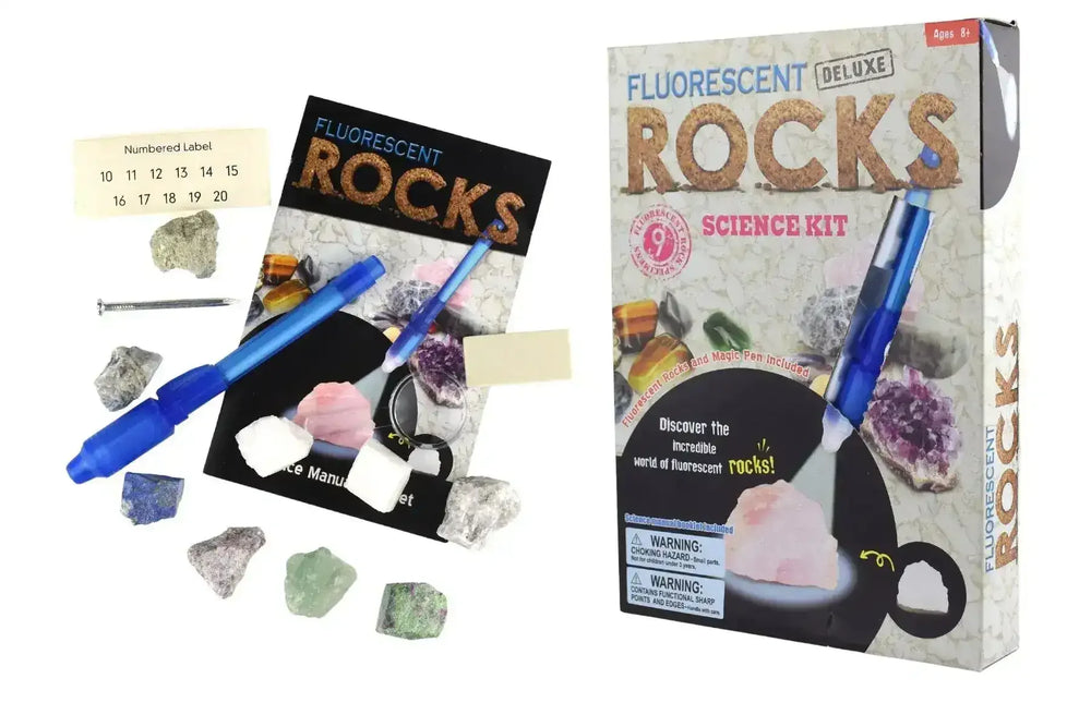 Deluxe Fluorescent Rocks Science Kit - Toybox Tales