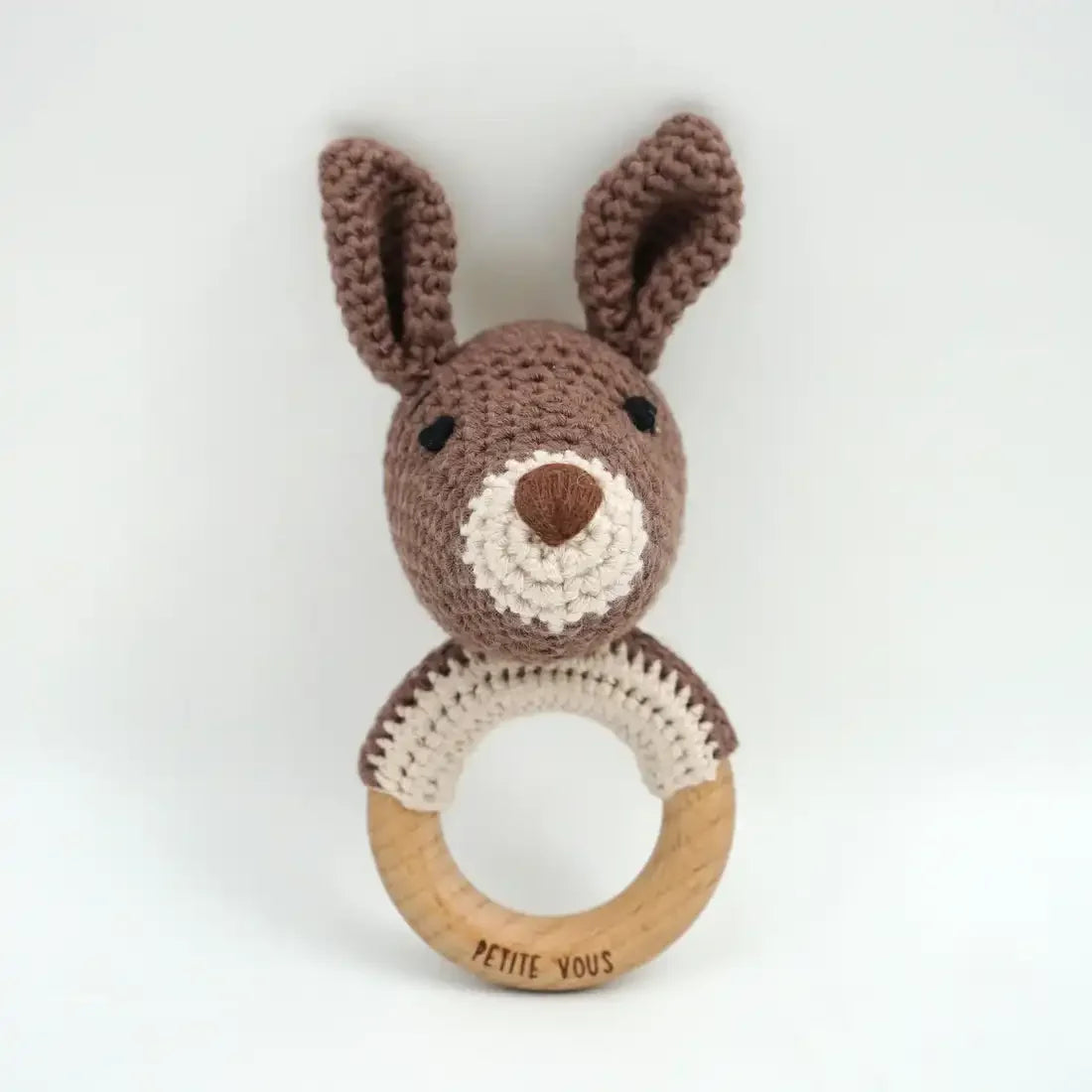 Crochet Ring Rattle - Kobe the Kangaroo