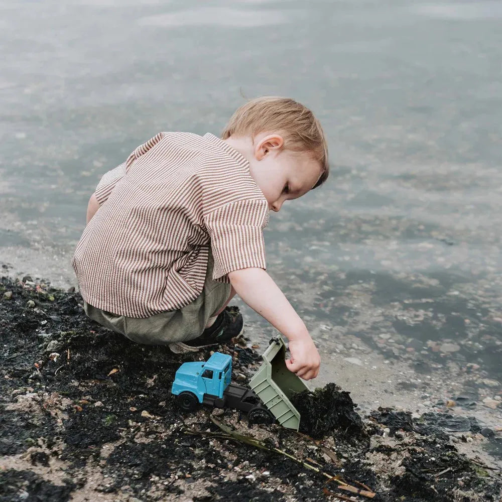 Dantoy - Blue Marine Toys - Little Dump Truck - 15cm - Toybox Tales