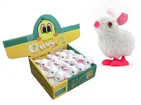 Wind Up Hopping Plush Bunny - Toybox Tales