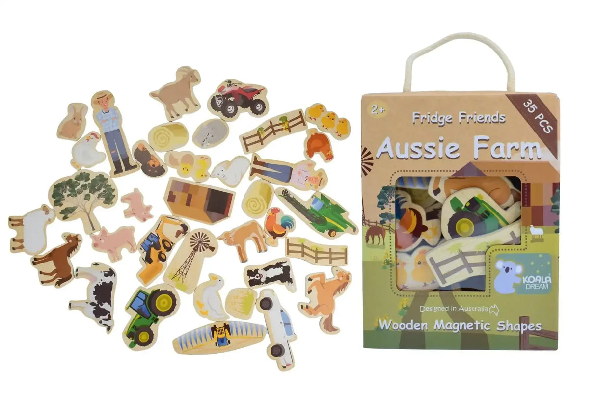 Fridge Friends Aussie Farm Magnets 35 Pieces