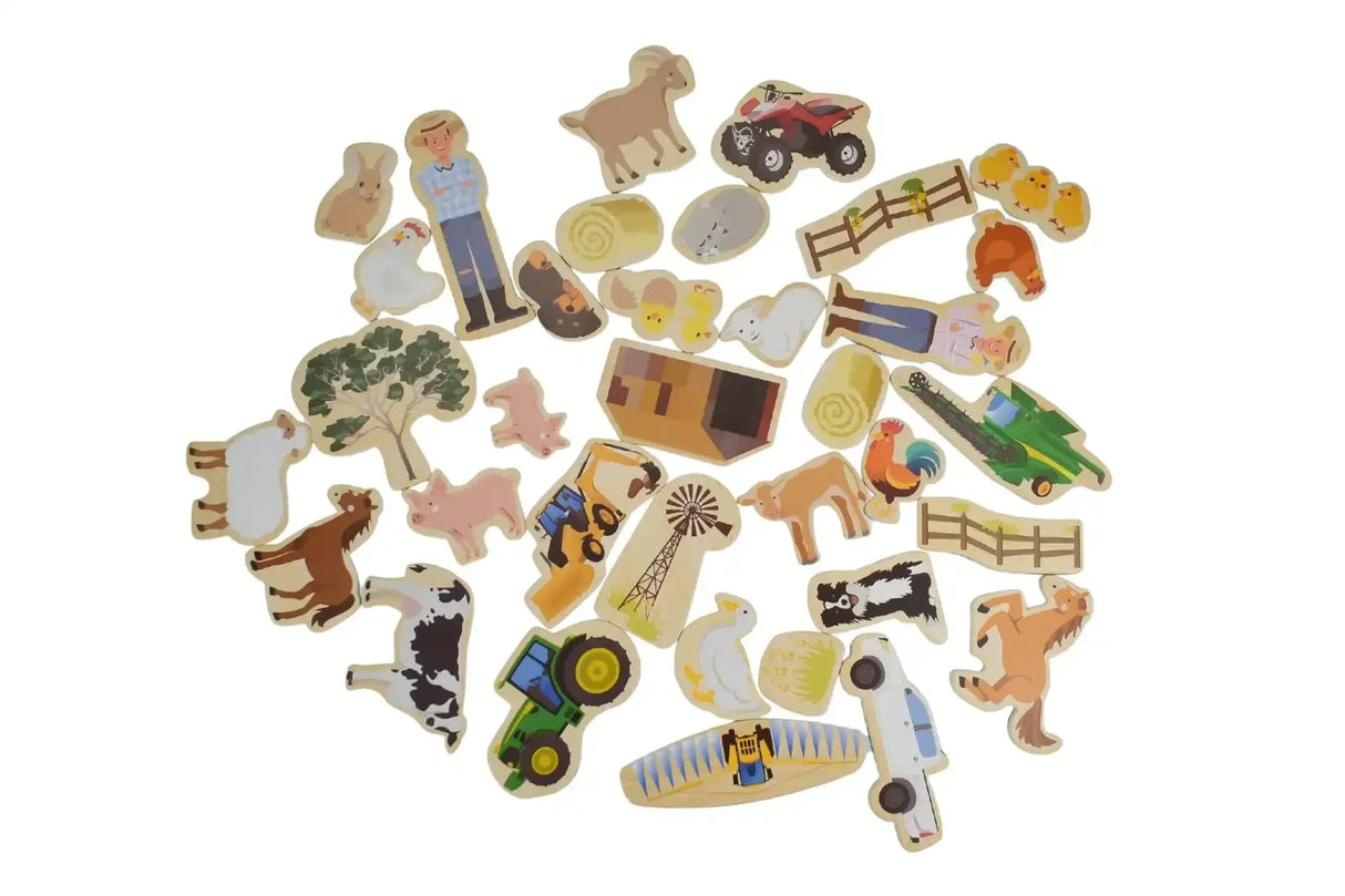 Fridge Friends Aussie Farm Magnets 35 Pieces