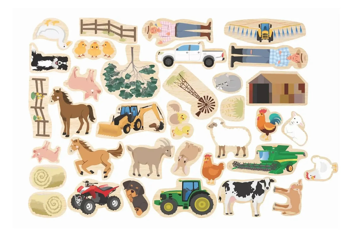 Fridge Friends Aussie Farm Magnets 35 Pieces
