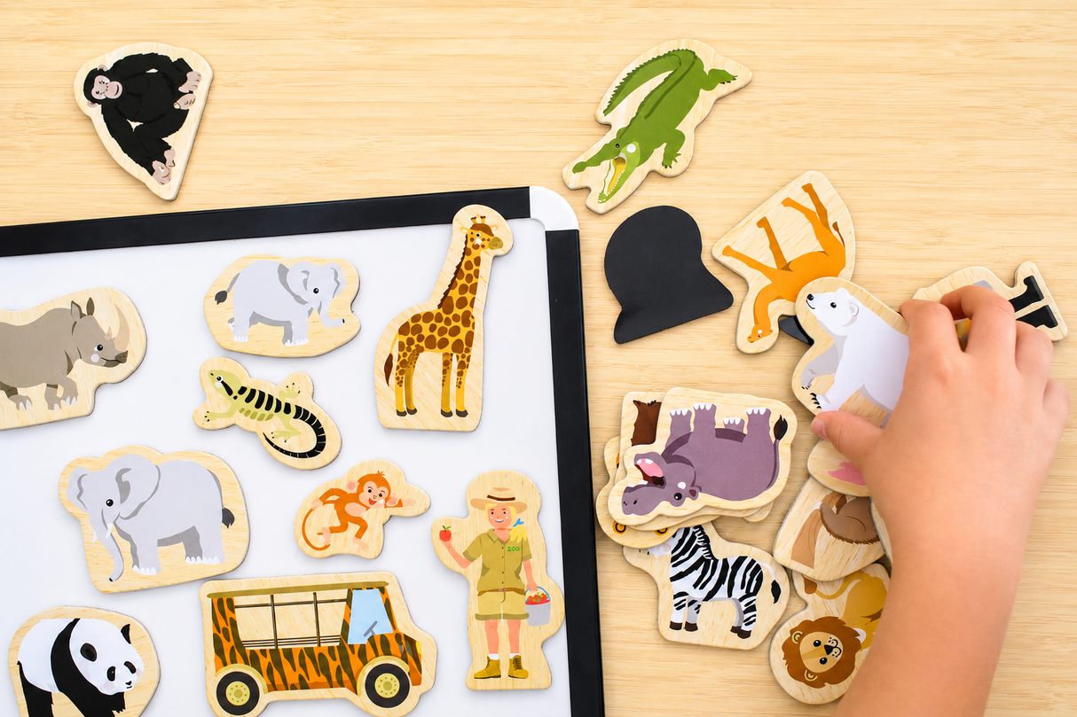 Fridge Friends Zoo Animals Magnets 25 Pieces