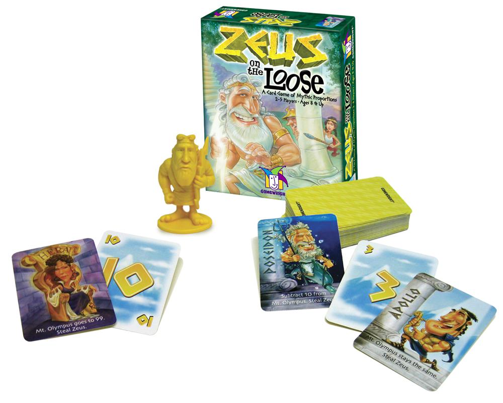 Zeus on the Loose Card Game contents - Toybox Tales