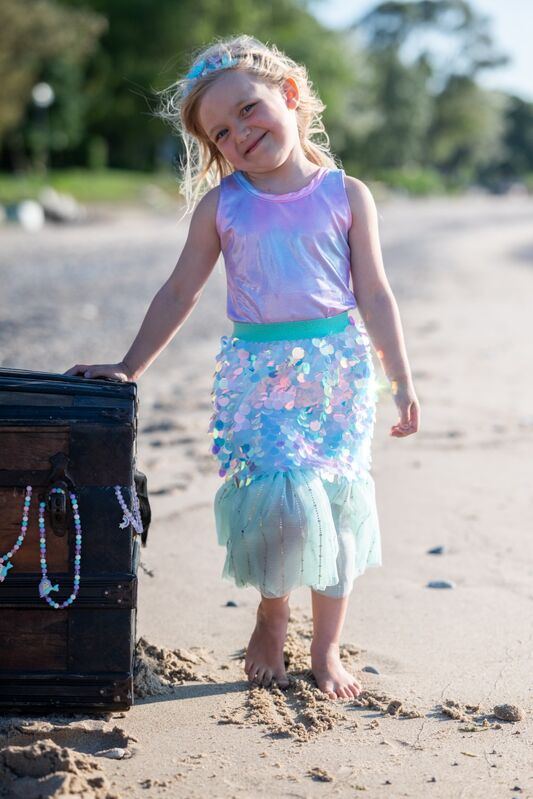 Great Pretenders | Bling Bling Mermaid Skirt & Hairclip Set Mint