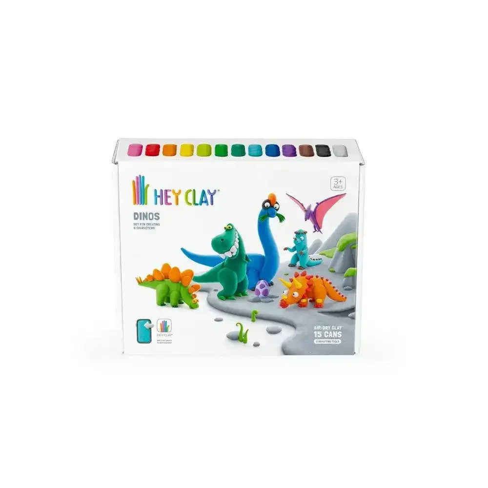 Hey Clay Dino Set (15 Cans) - Toybox Tales