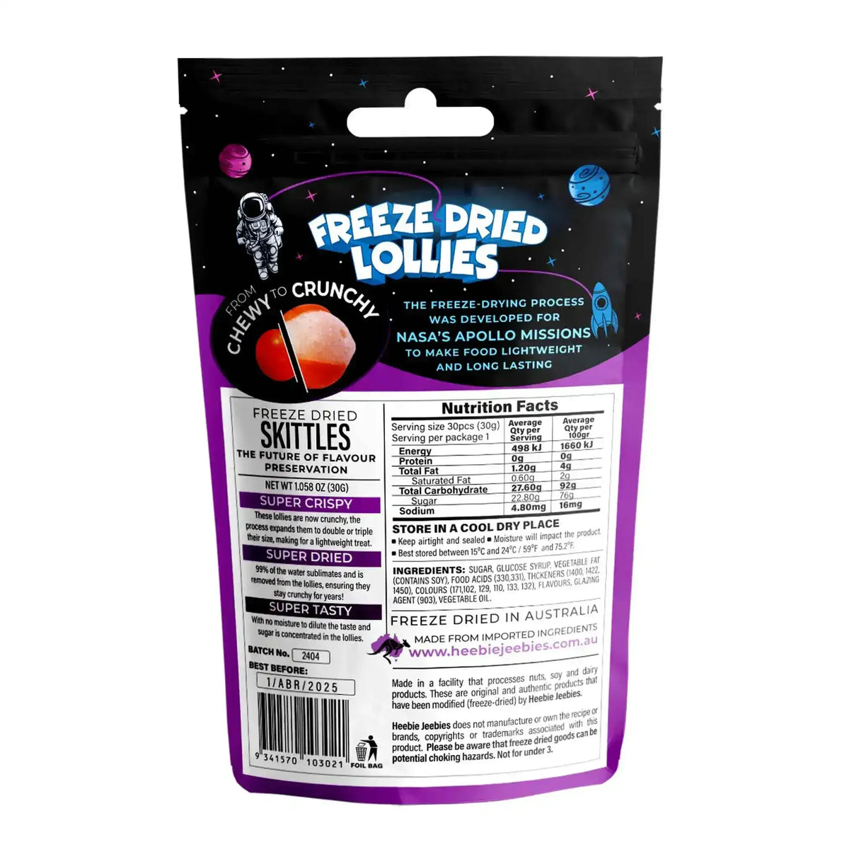 Heebie Jeebies | Freeze Dried Skittles Lollies | Mini - Toybox Tales