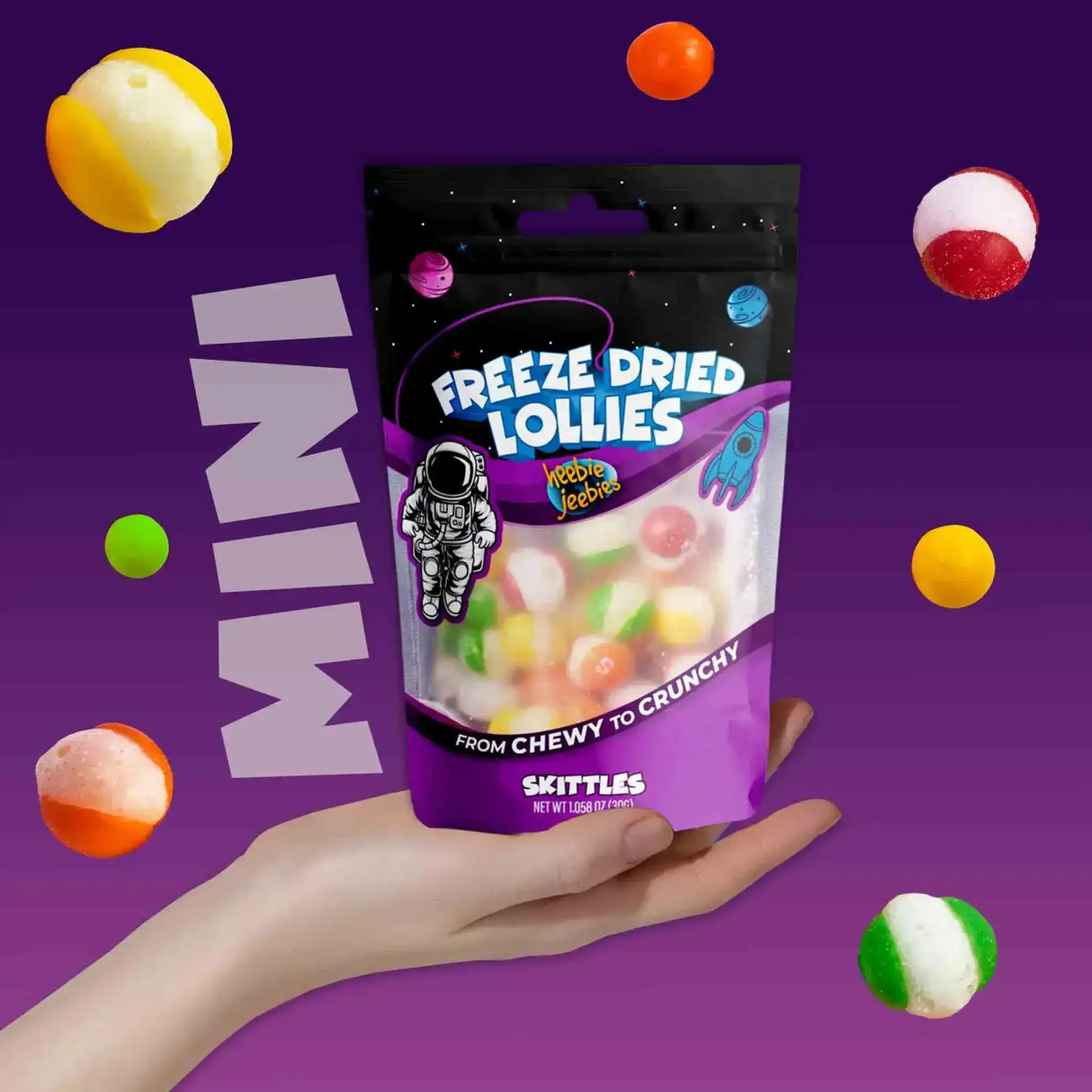 Heebie Jeebies | Freeze Dried Skittles Lollies | Mini - Toybox Tales