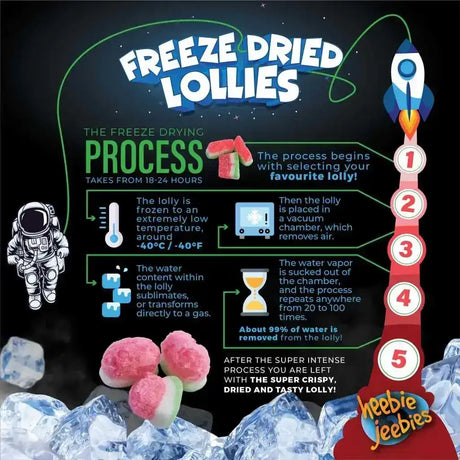 Heebie Jeebies | Freeze Dried Sour Watermelon Lollies | Large - Toybox Tales