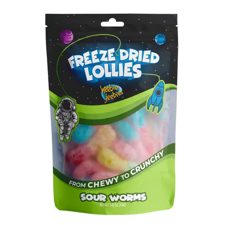 Heebie Jeebies | Freeze Dried Sour Worms Lollies | Large - Toybox Tales