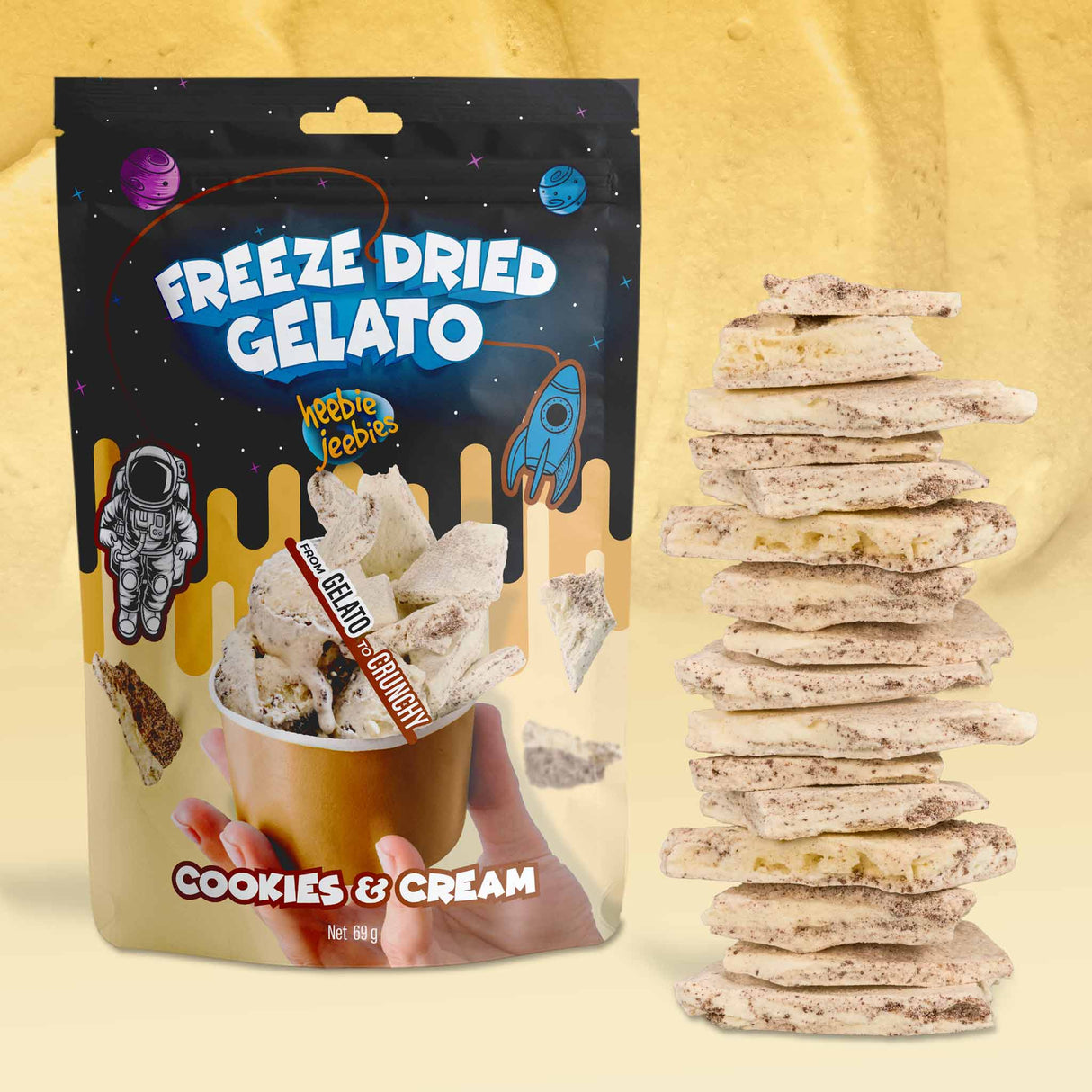 Heebie Jeebies | Freeze Dried Gelato | Cookies & Cream