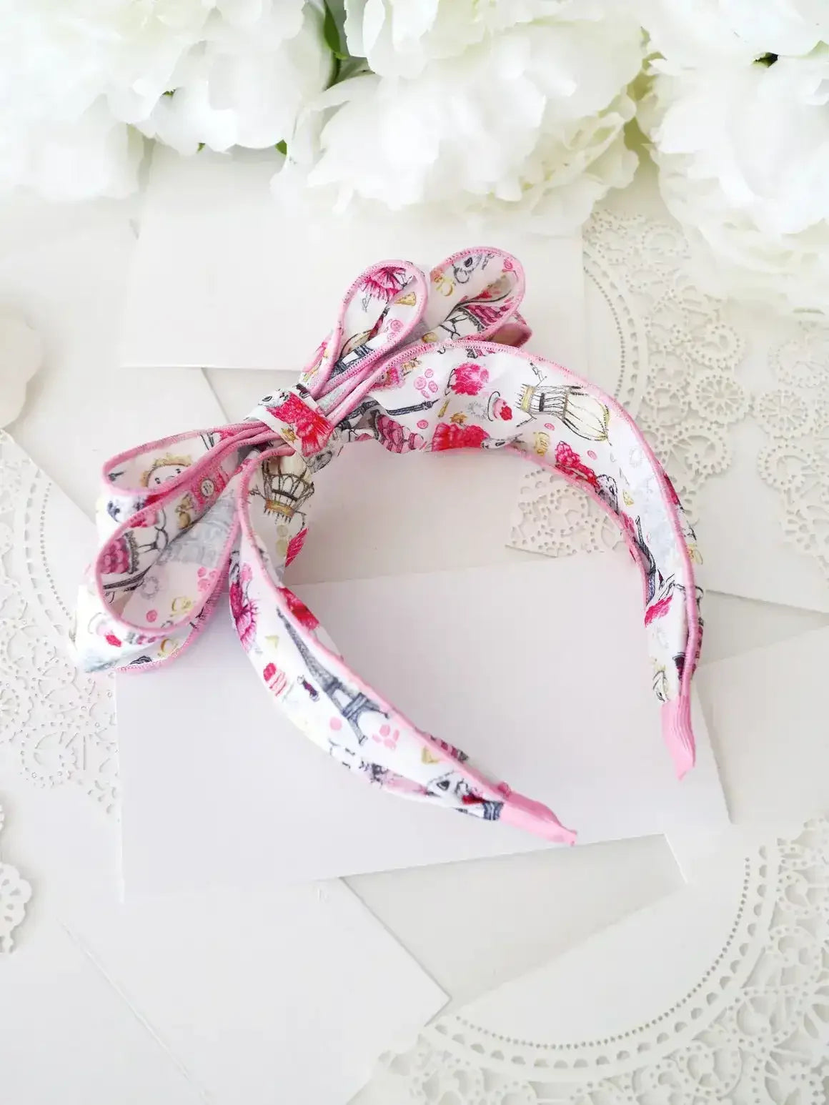 Claris Fashion Print Headband with Bow - Toybox Tales