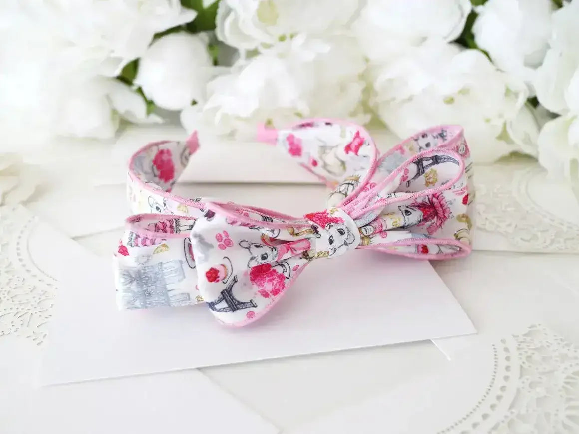 Claris Fashion Print Headband with Bow - Toybox Tales