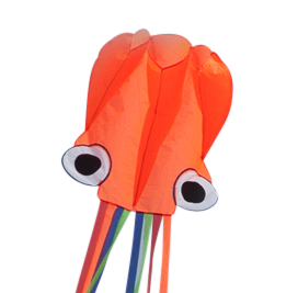 Single Line Kite Octopus Orange