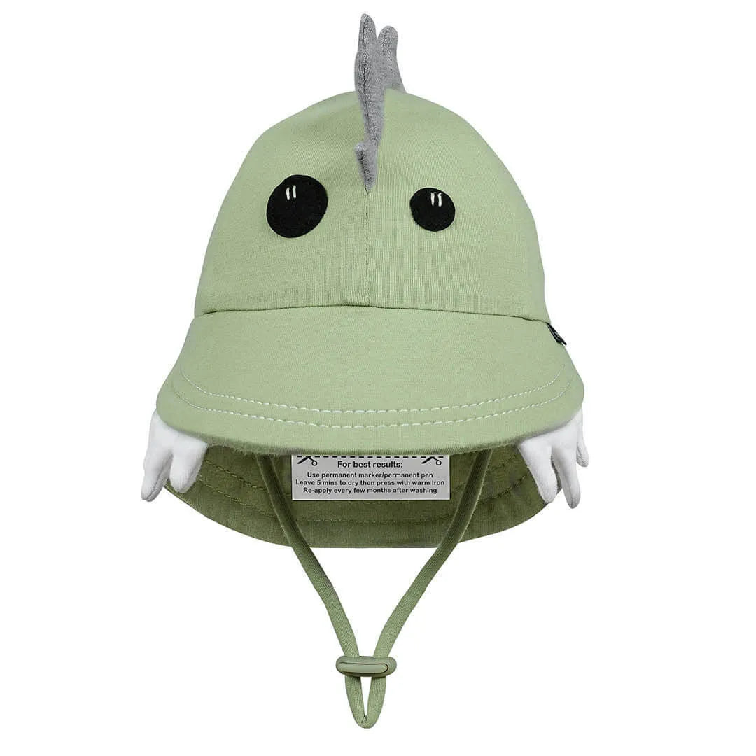 Legionnaire Flap Sun Hat - Dinosaur - Khaki