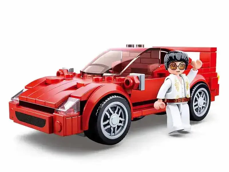 Sluban Model Bricks Red Sports Car 163 Pcs