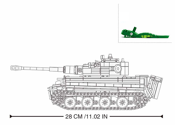 Sluban - Remote Control Panzerkampfwagen Tiger Tank 814Pcs