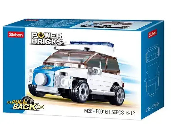 Sluban | Power Bricks | Pull Back Car 56 Pcs - Toybox Tales