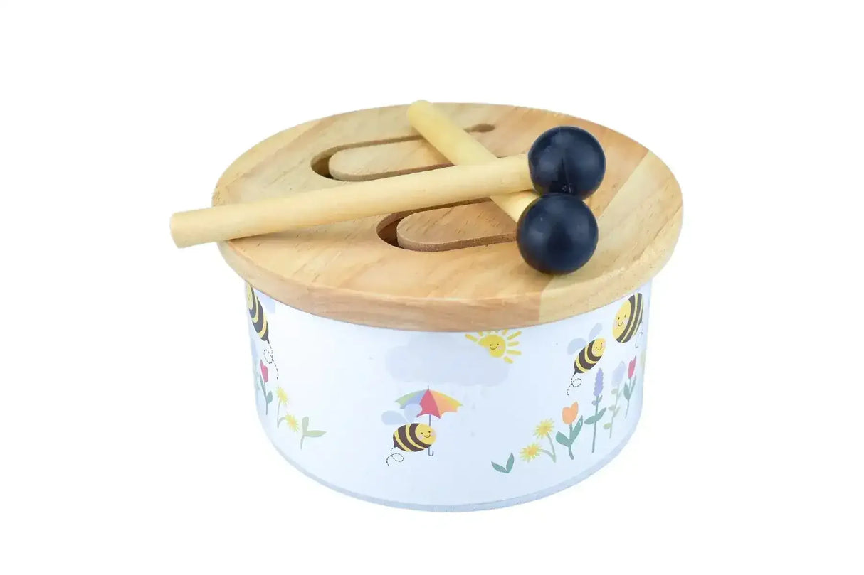 Buzzy Days Bee Wooden Drum - Toybox Tales