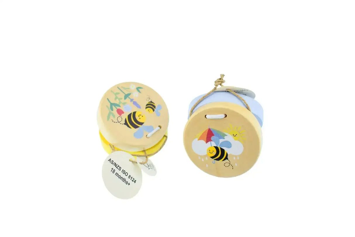 Buzzy Days Bee Wooden Castanets - Toybox Tales