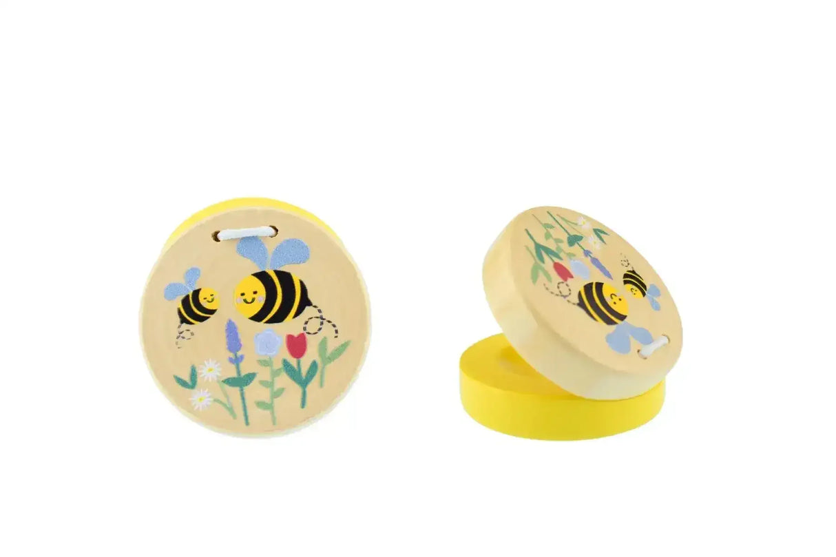 Buzzy Days Bee Wooden Castanets - Toybox Tales