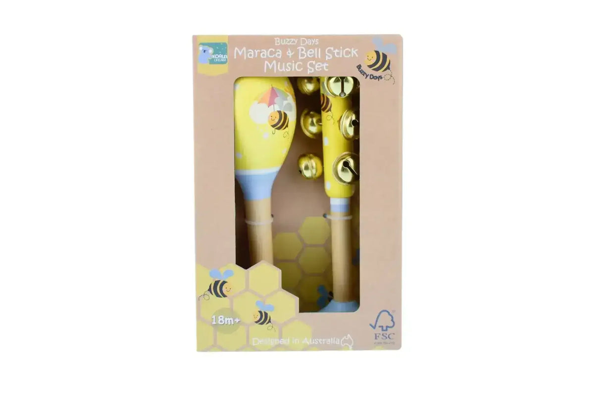 Buzzy Days Bee Maraca and Bellstick Set - Toybox Tales