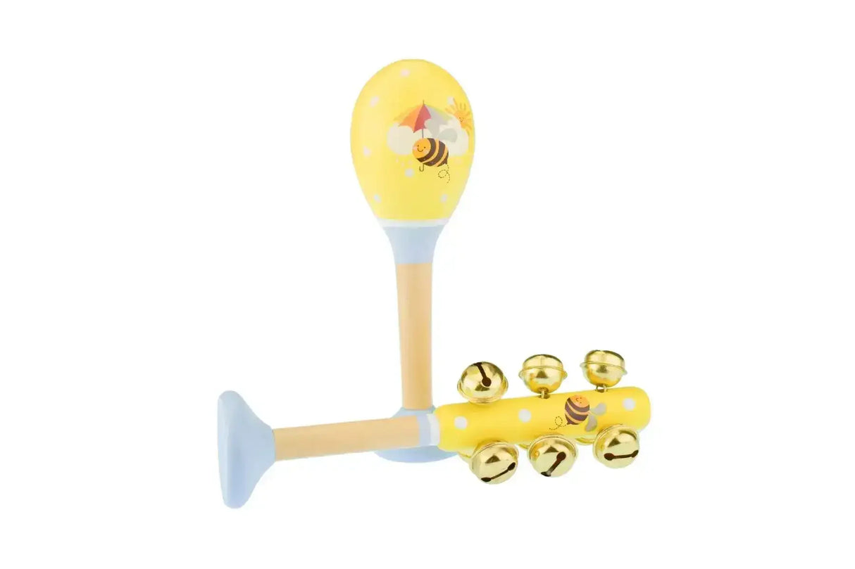 Buzzy Days Bee Maraca and Bellstick Set - Toybox Tales