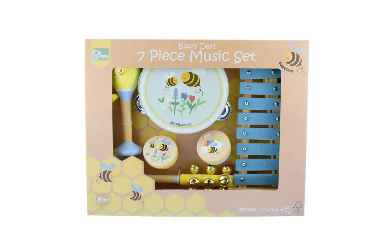 Buzzy Days Bee 7 Piece Musical Set - Toybox Tales