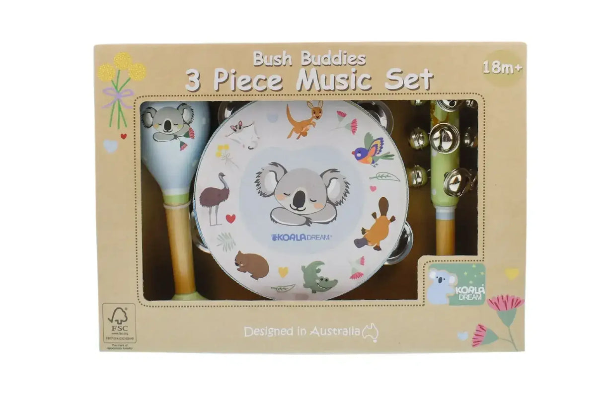 Bush Buddies Australian Animals 3 Piece Musical Set