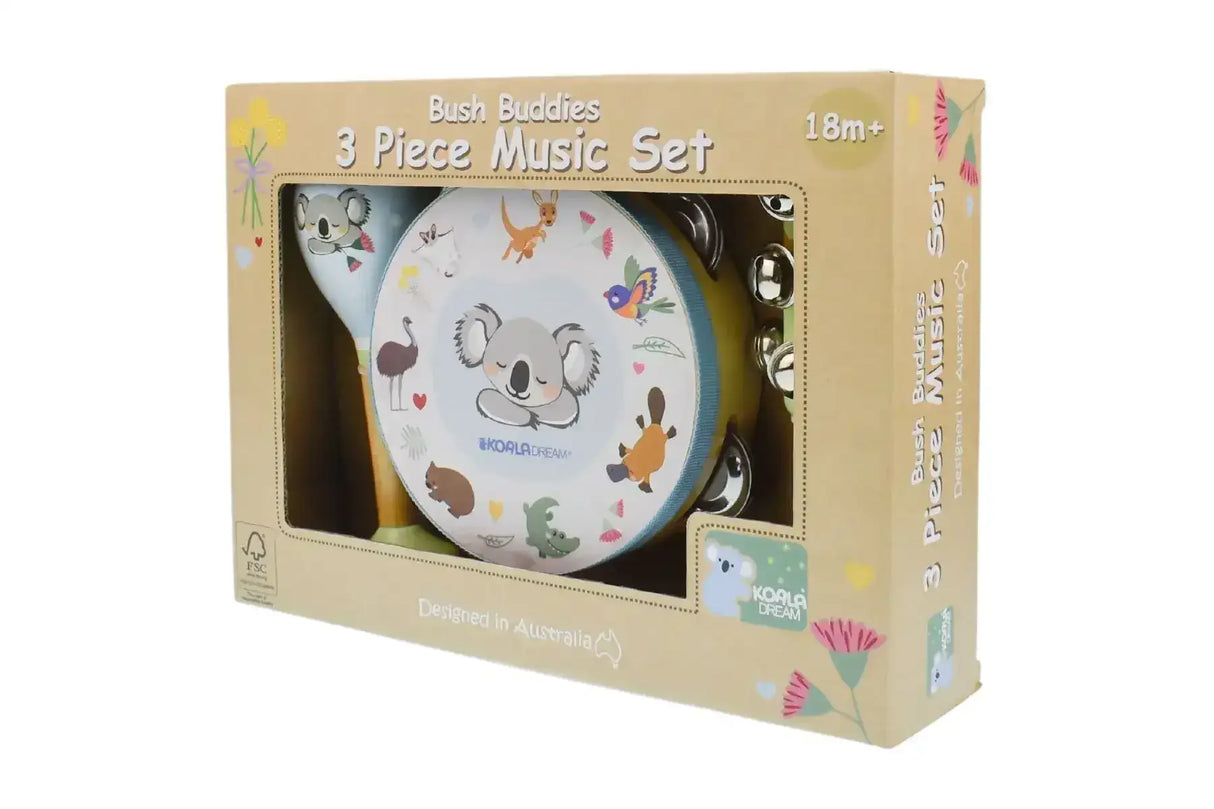 Bush Buddies Australian Animals 3 Piece Musical Set