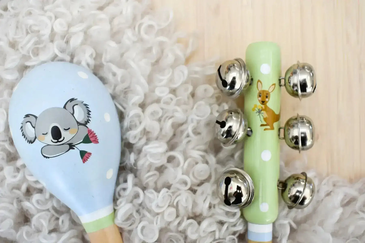 Bush Buddies Australian Animals Maraca and Bellstick Set